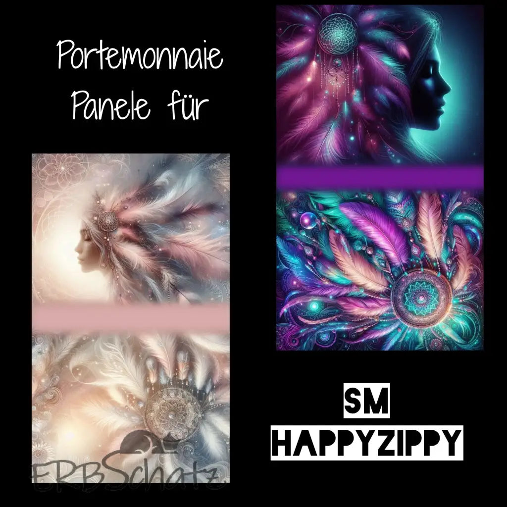 HappyZippy KL Portemonnaie Panele Boho Collection | 25 x
