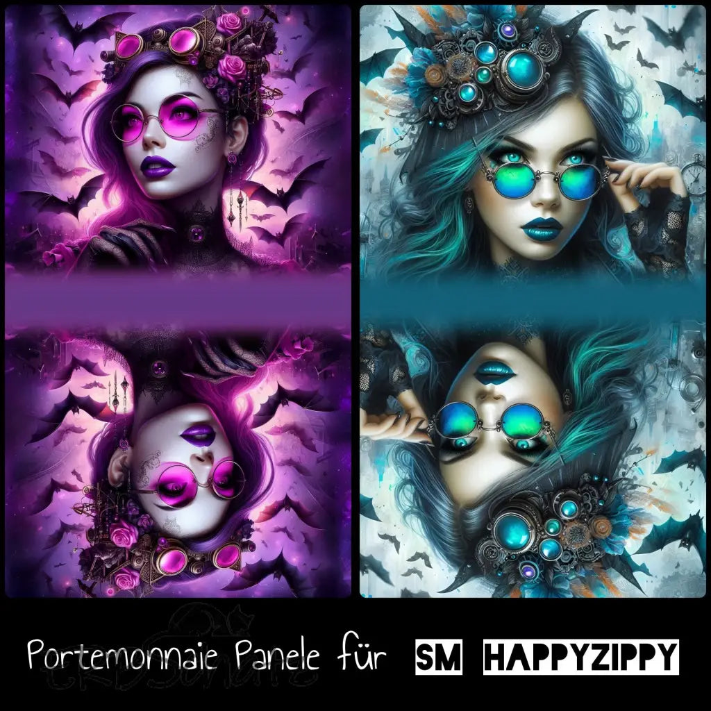 HappyZippy KL Portemonnaie Panele Steampunk Ladies | 25 x