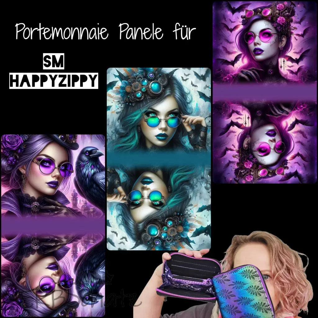 HappyZippy KL Portemonnaie Panele Steampunk Ladies | 25 x