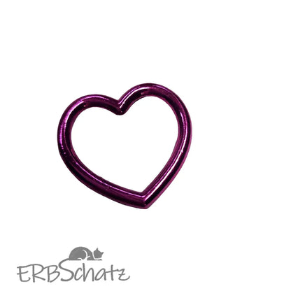 Herz D-Ringe Farbauswahl - Pink