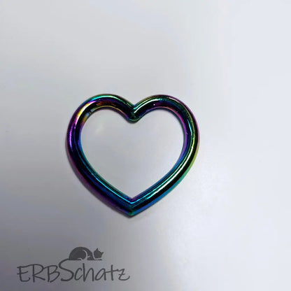 Herz D-Ringe Farbauswahl - Rainbow