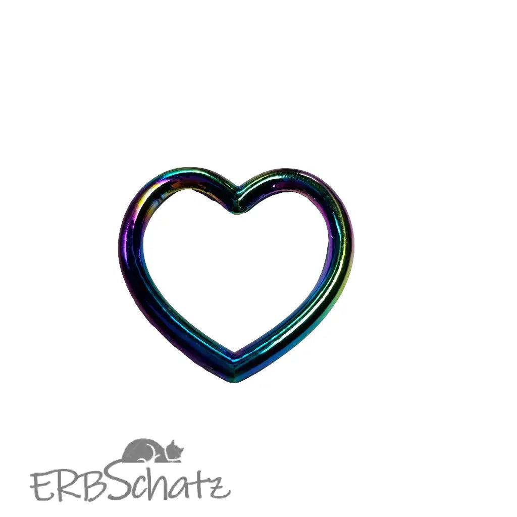 Herz D-Ringe Farbauswahl - Rainbow
