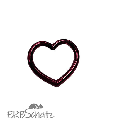 Herz D-Ringe Farbauswahl - Rot