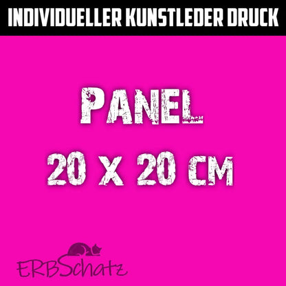 Individueller Druck Kunstleder Panele - 20x20cm