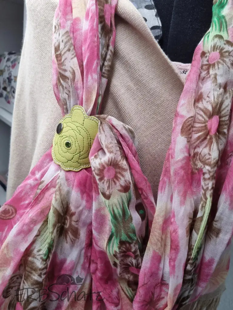 ITH Stickdatei Rose Tuchclip Erbschatz - reißverschluss