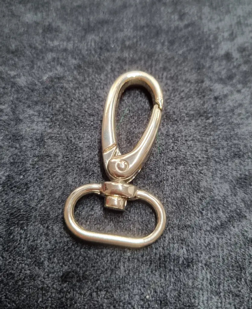 Karabiner Gold für 20mm Gurtband Gold - reißverschluss