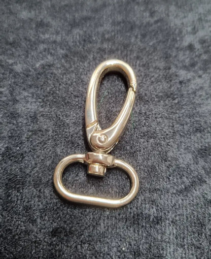 Karabiner Gold für 20mm Gurtband Gold - reißverschluss