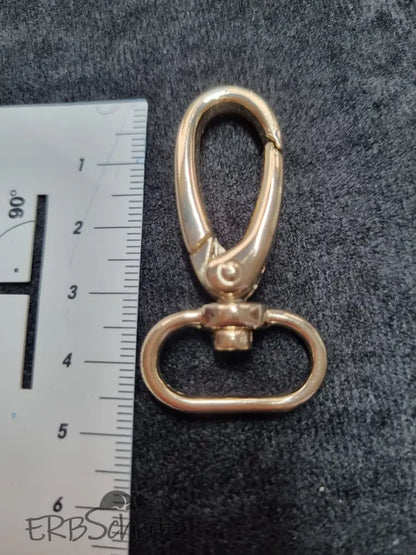 Karabiner Gold für 20mm Gurtband Gold - reißverschluss