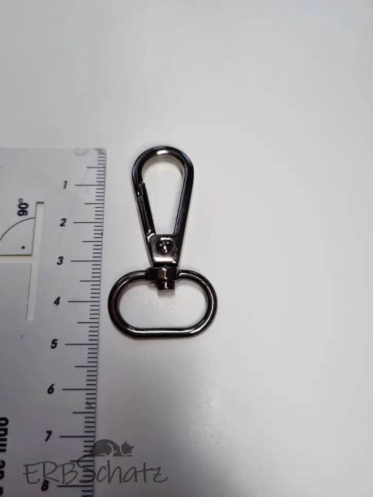 Karabiner Gunmetal / Gold für 20mm Gurtband (neue Form) Gun