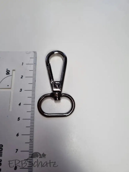 Karabiner Gunmetal / Gold für 20mm Gurtband (neue Form) Gun