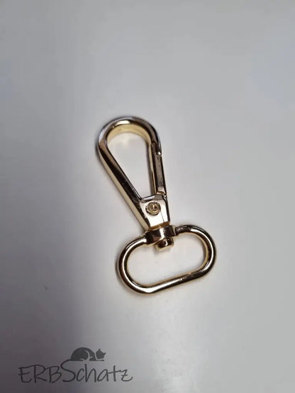 Karabiner Gunmetal / Gold für 20mm Gurtband (neue Form) Gun