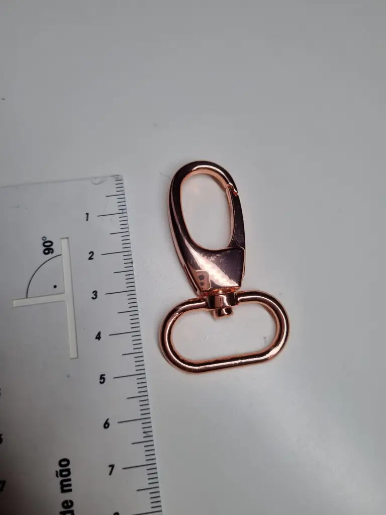 Karabiner New Art für 25mm Gurtband Roségold
