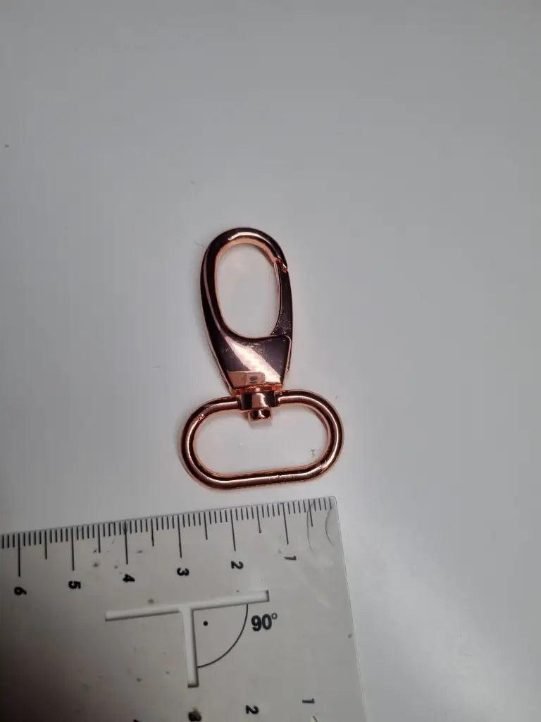 Karabiner New Art für 25mm Gurtband Roségold