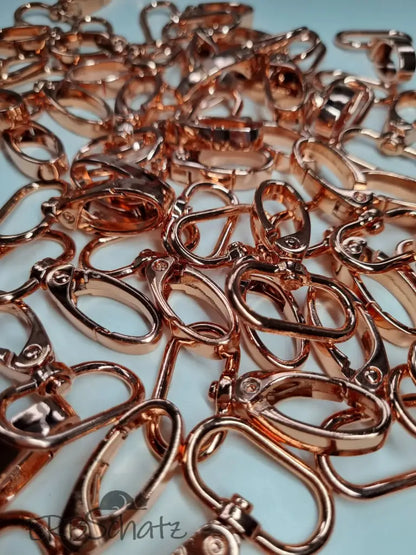 Karabiner Rosegold/Gold für 25mm Gurtband Roségold