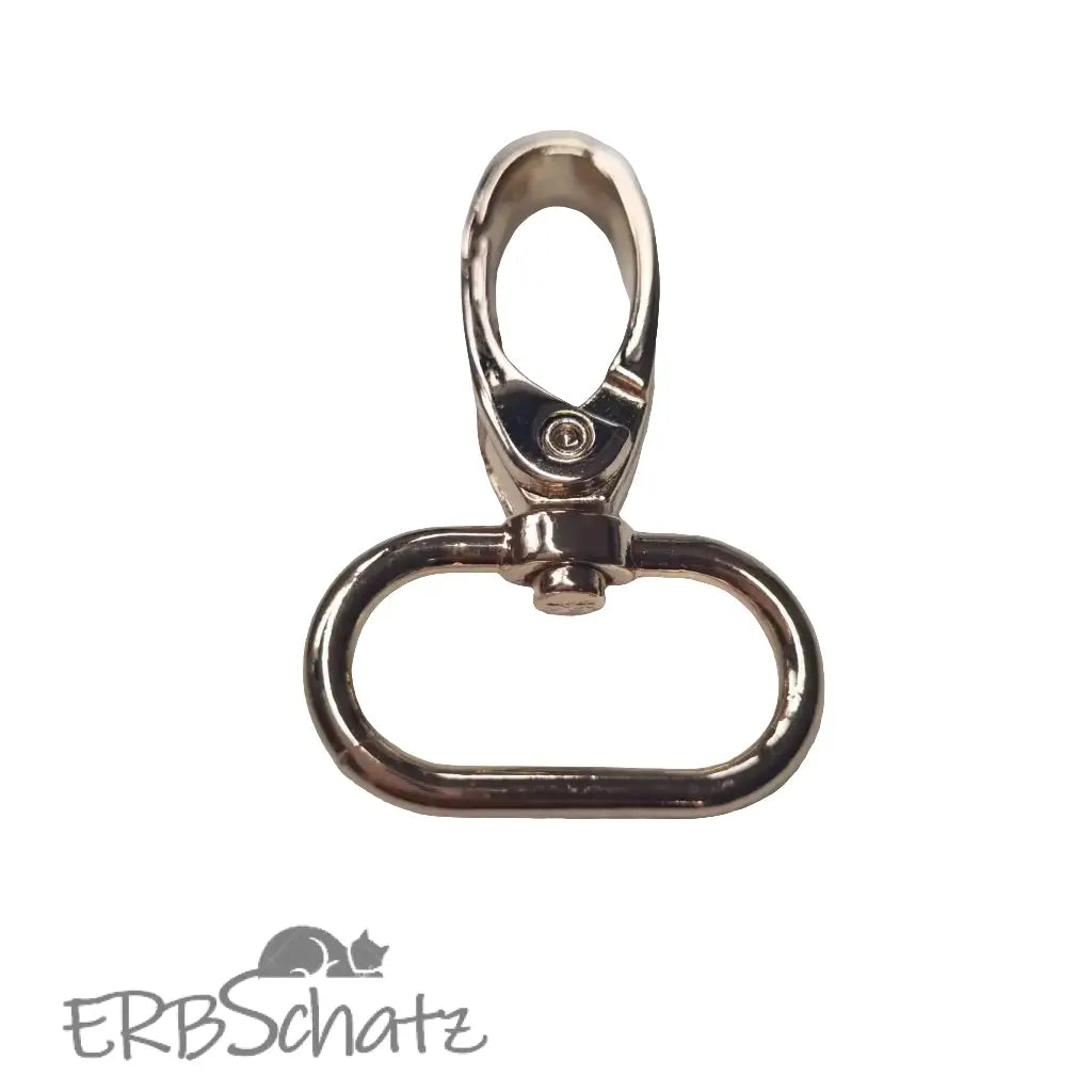 Karabiner Rosegold/Gold für 25mm Gurtband Roségold