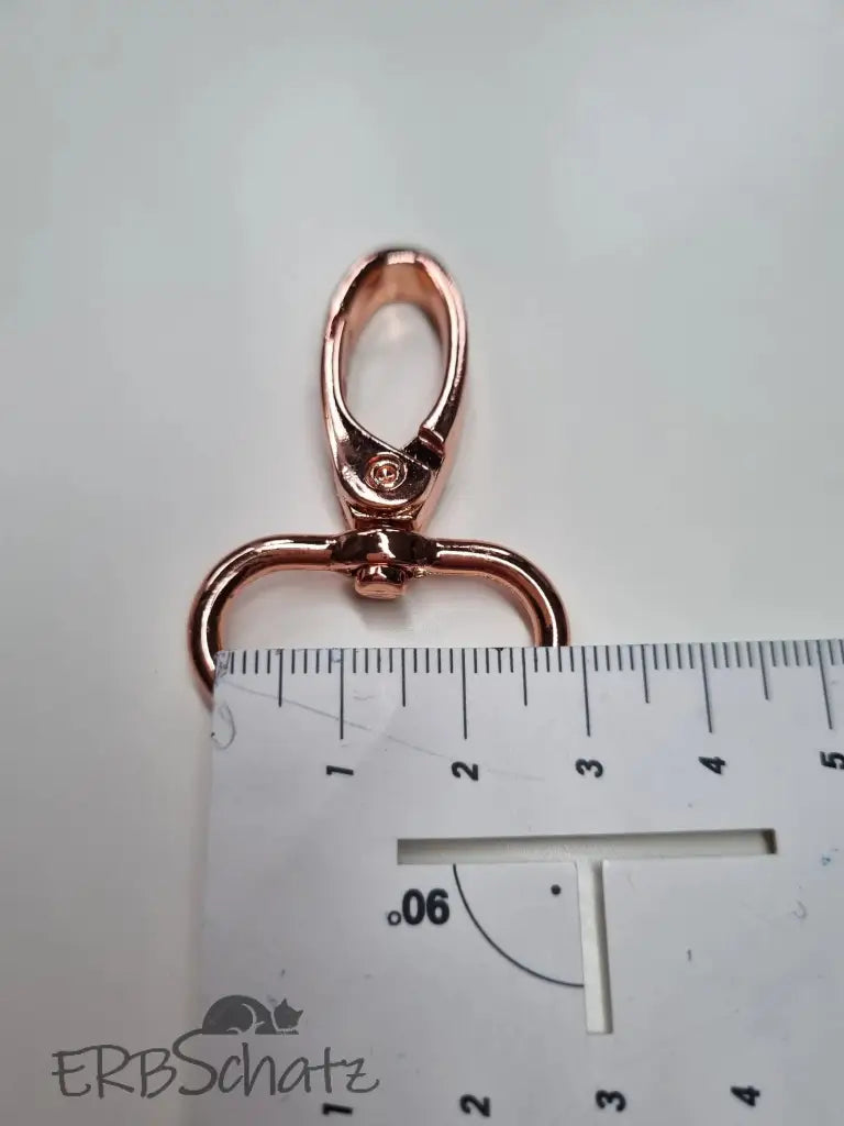 Karabiner Rosegold/Gold für 25mm Gurtband Roségold