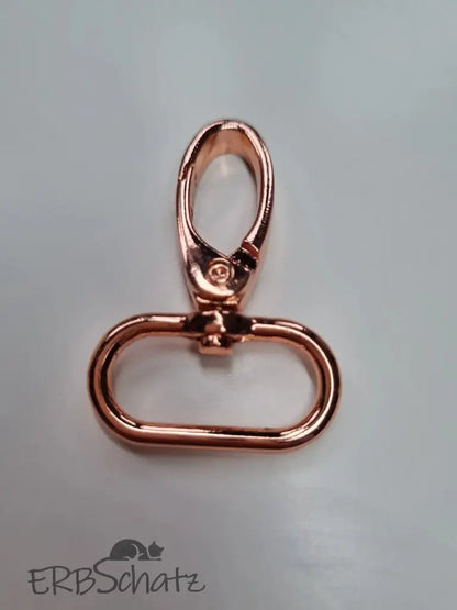 Karabiner Rosegold/Gold für 25mm Gurtband Roségold