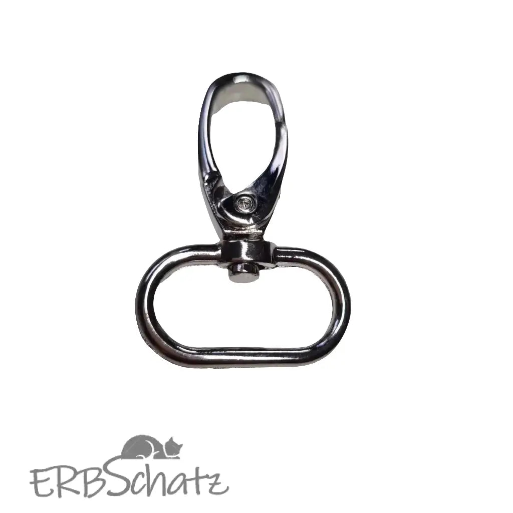 Karabiner Silber für 25mm Gurtband - Silber