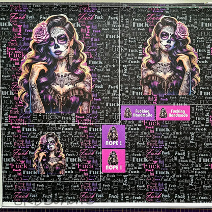 KL Kombi Panel Tattoo Girl F.CK 50 x 140 cm - KL50