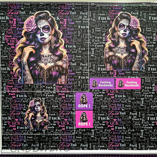 KL Kombi Panel Tattoo Girl F.CK 50 x 140 cm - KL50