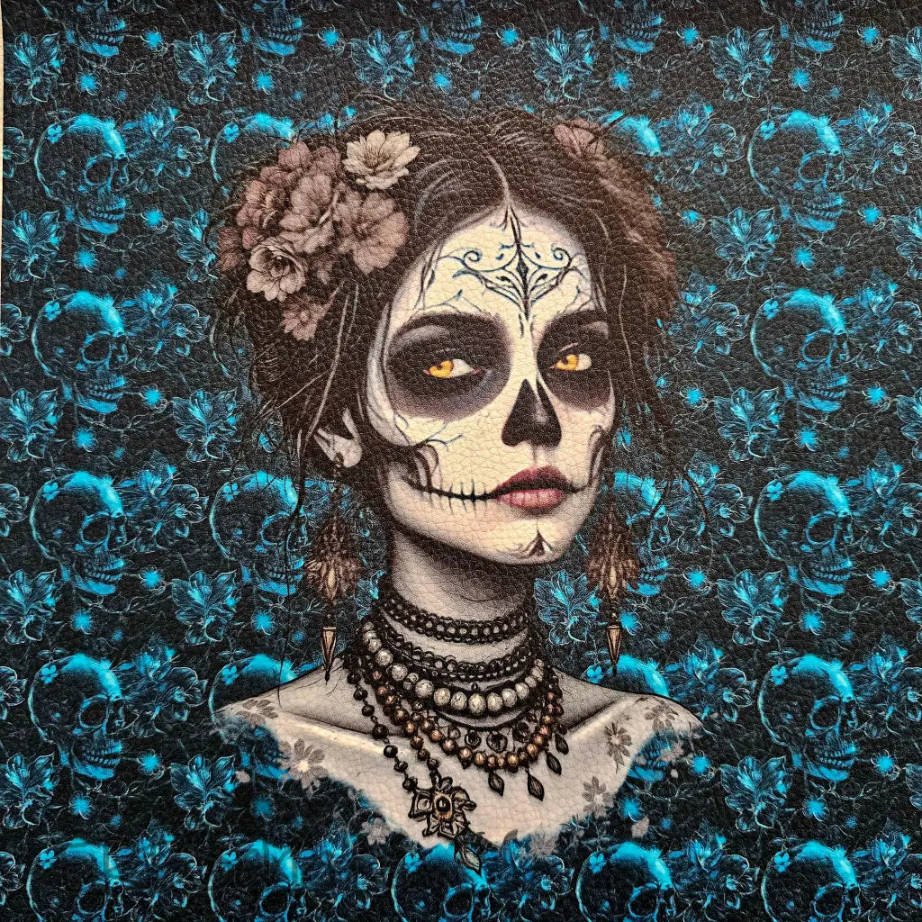 KL Kombi Panel Teal Skull Lady 50 x 140 cm - KL50