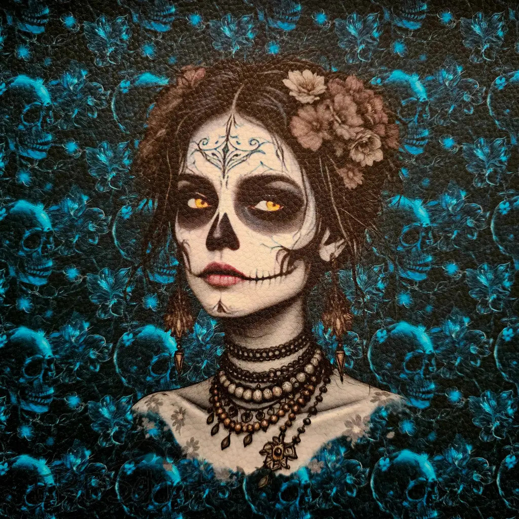 KL Kombi Panel Teal Skull Lady 50 x 140 cm - KL Kombi Panel