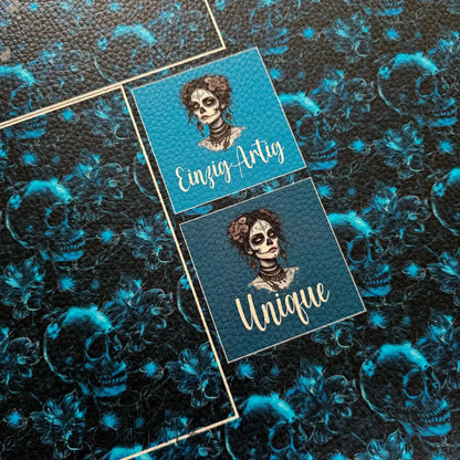 KL Kombi Panel Teal Skull Lady 50 x 140 cm - KL Kombi Panel