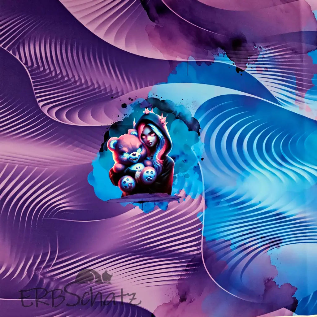 Kombi Panel Softshell Hugging Bear 80 x 143 cm - Softshell