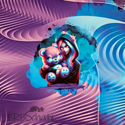 Kombi Panel Softshell Hugging Bear 80 x 143 cm - Softshell