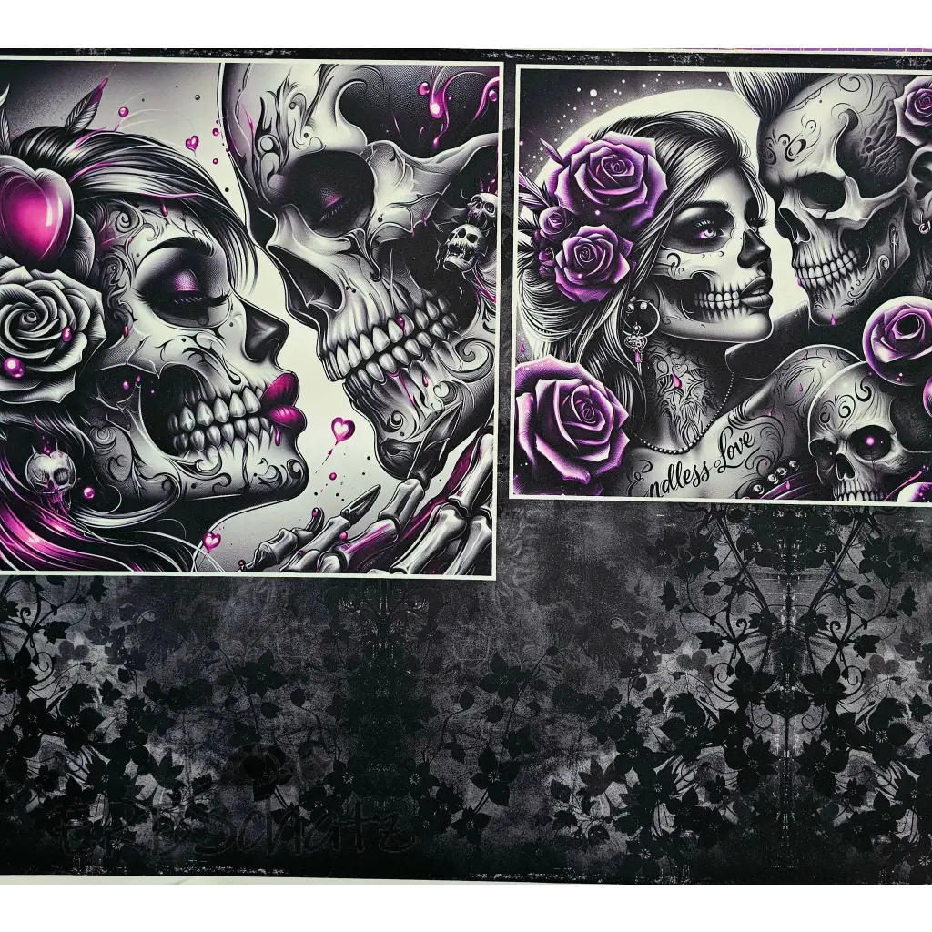 Kombi Panel Softshell Skeleton Love 50 x 140 cm - Softshell