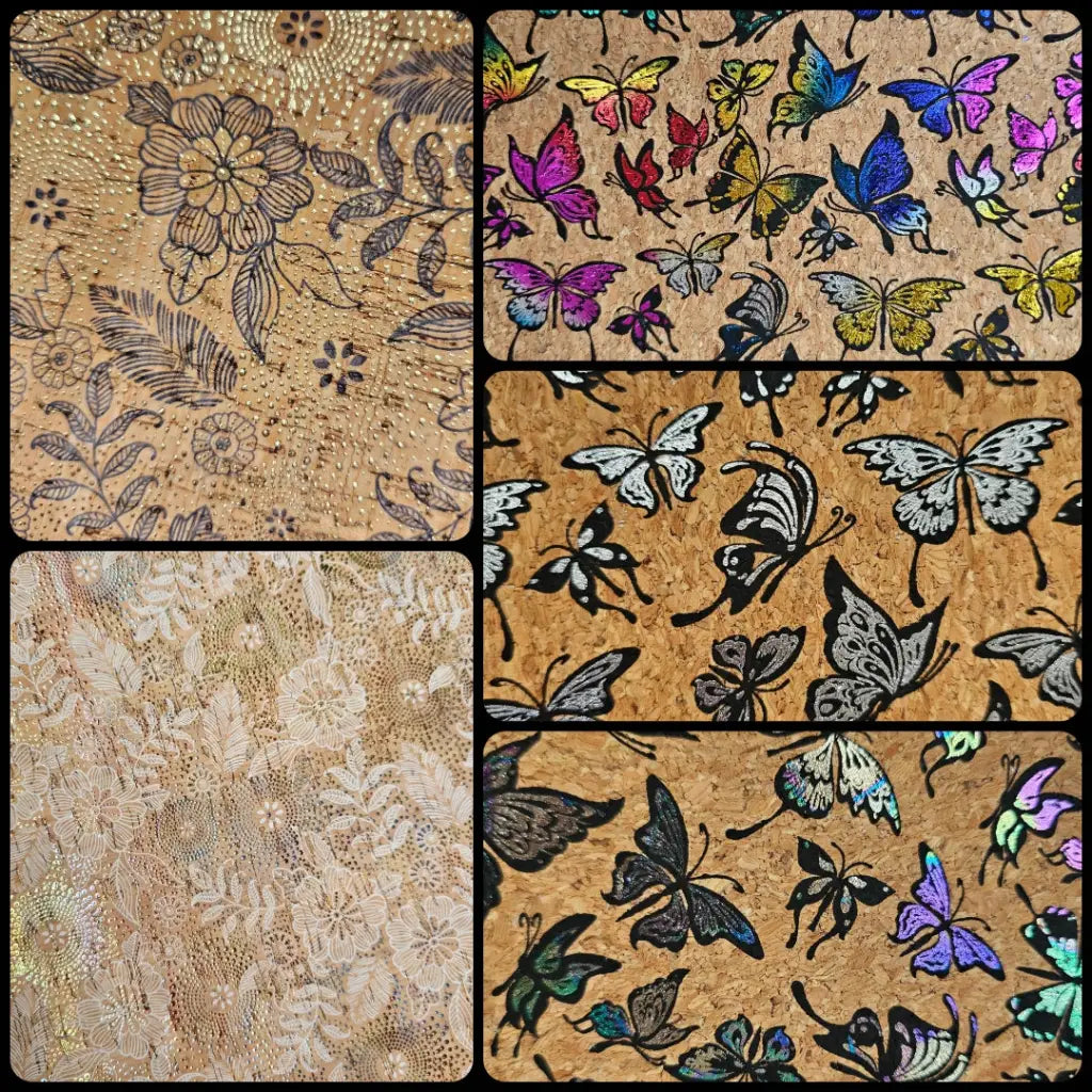 Korkstoff verschiedene Designs 30x45cm
