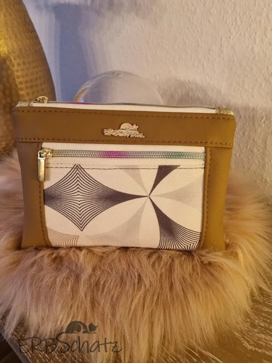Kosmetiktasche graphischer Print - reißverschluss schieber