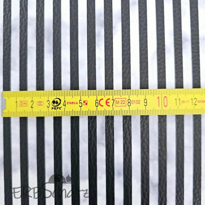 Kunstleder Black & White Vintage Stripes 50 x 140 cm - KL50