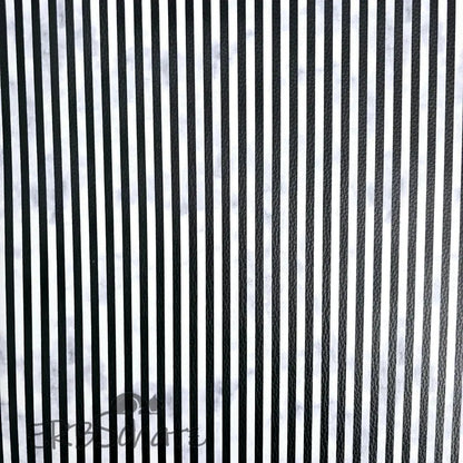 Kunstleder Black & White Vintage Stripes 50 x 140 cm - KL50