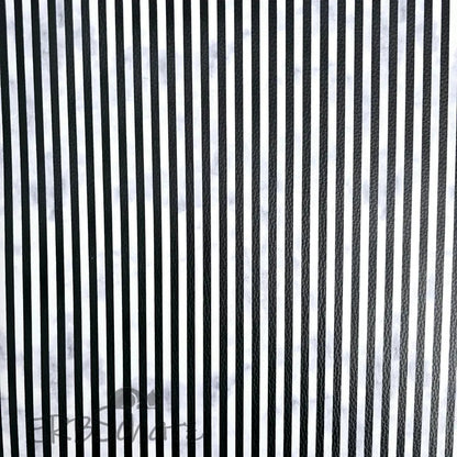 Kunstleder Black & White Vintage Stripes 50 x 140 cm - KL50