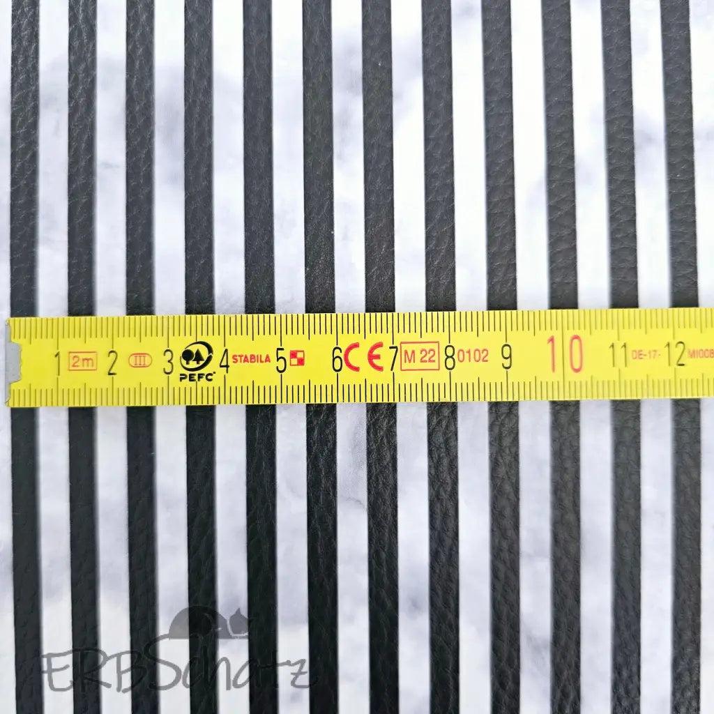 Kunstleder Black & White Vintage Stripes 50 x 140 cm - KL50