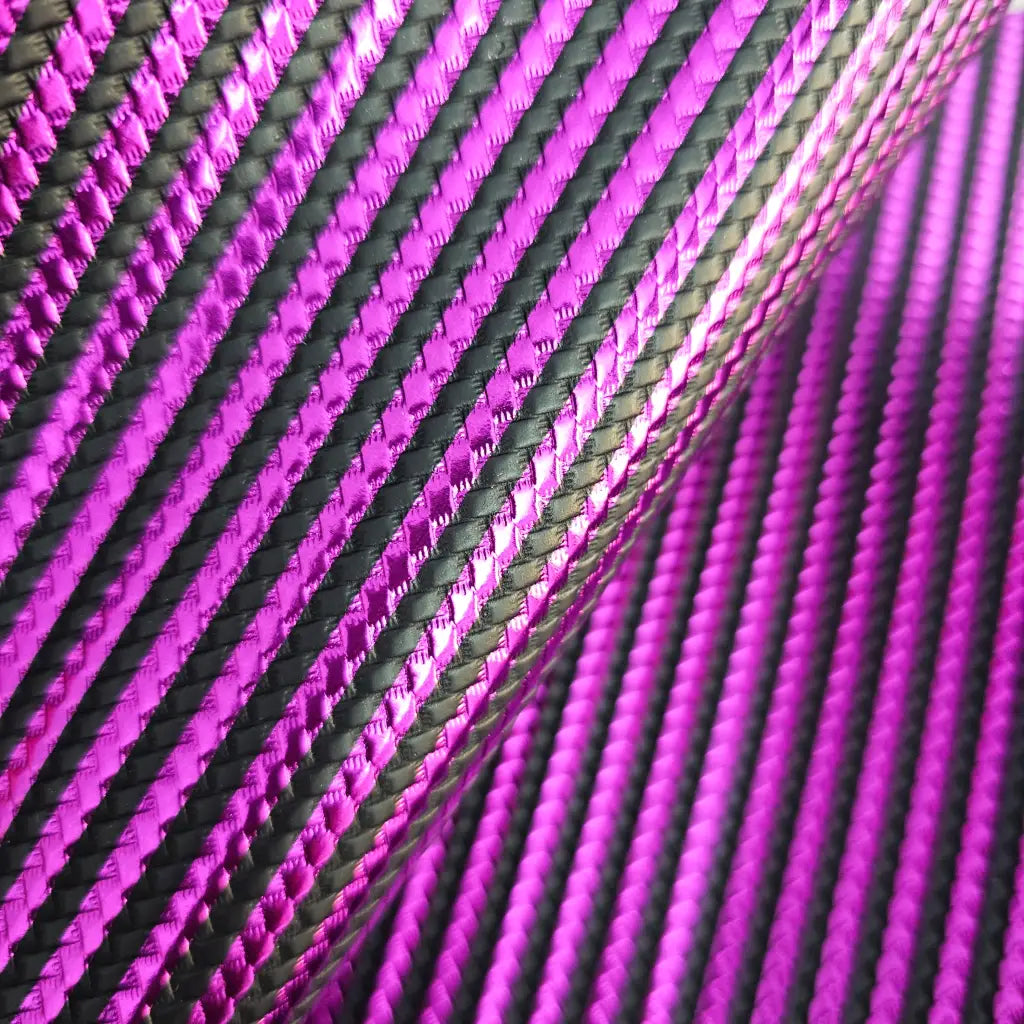 Kunstleder Braided Metallic Stripes Rollen 30 x 135 cm