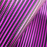Kunstleder Braided Metallic Stripes Rollen 30 x 135 cm