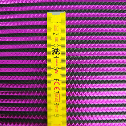 Kunstleder Braided Metallic Stripes Rollen 30 x 135 cm