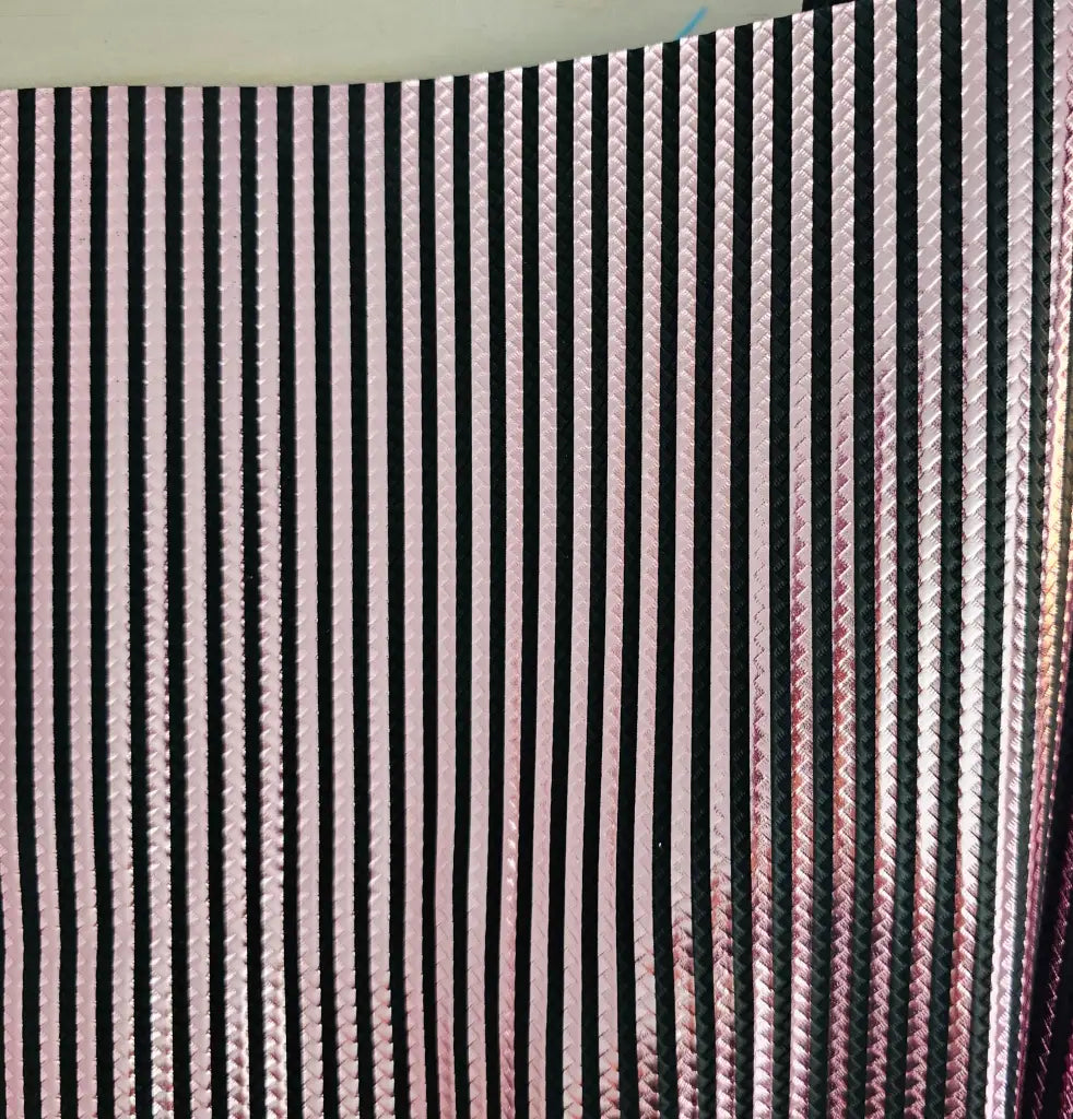 Kunstleder Braided Metallic Stripes Rollen 30 x 135 cm
