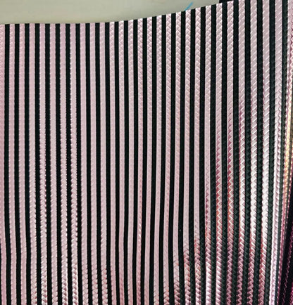 Kunstleder Braided Metallic Stripes Rollen 30 x 135 cm