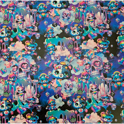 Kunstleder Dark Bears World 50 x 140 cm - Dark Bears World