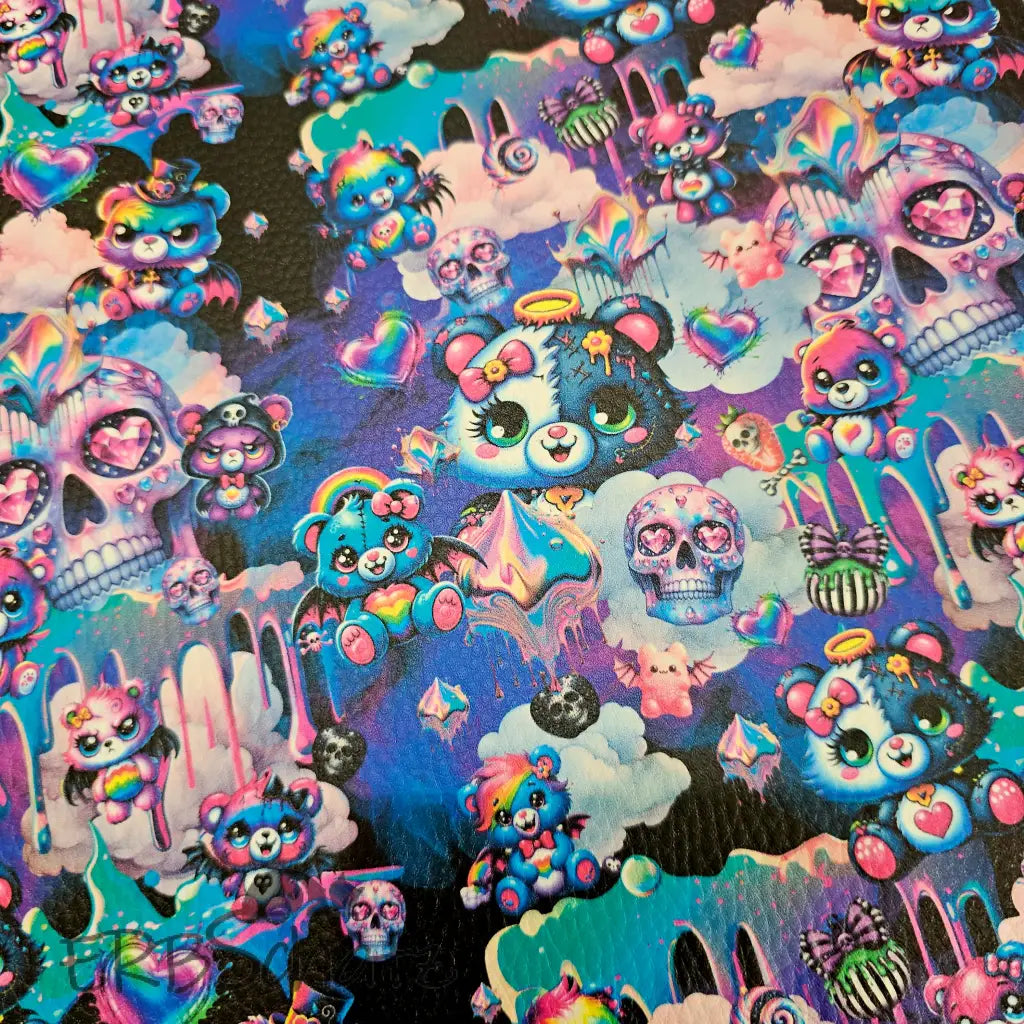 Kunstleder Dark Bears World 50 x 140 cm - Dark Bears World