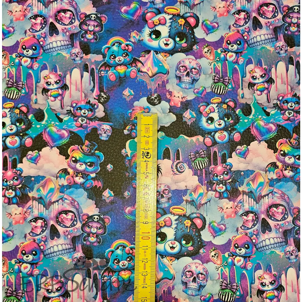 Kunstleder Dark Bears World 50 x 140 cm - Dark Bears World