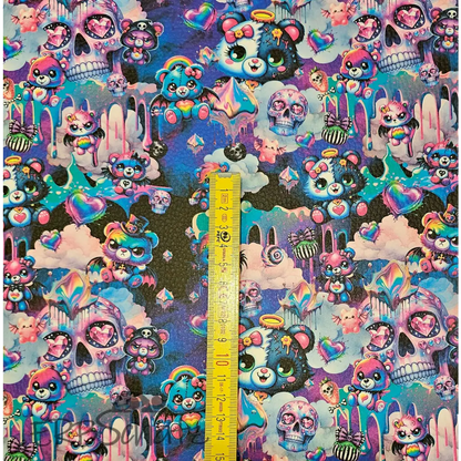 Kunstleder Dark Bears World 50 x 140 cm - Dark Bears World