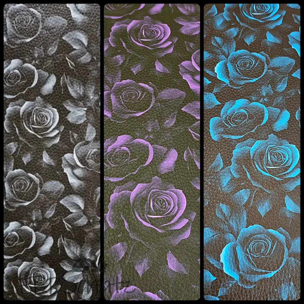 Kunstleder Dark Roses 50 x 140 cm - KL50