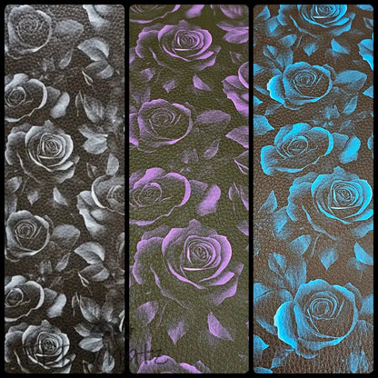 Kunstleder Dark Roses 50 x 140 cm - KL50