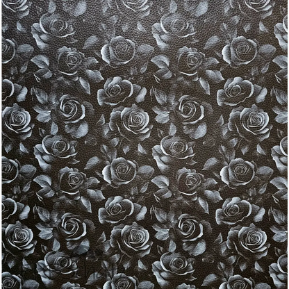 Kunstleder Dark Roses 50 x 140 cm - KL50
