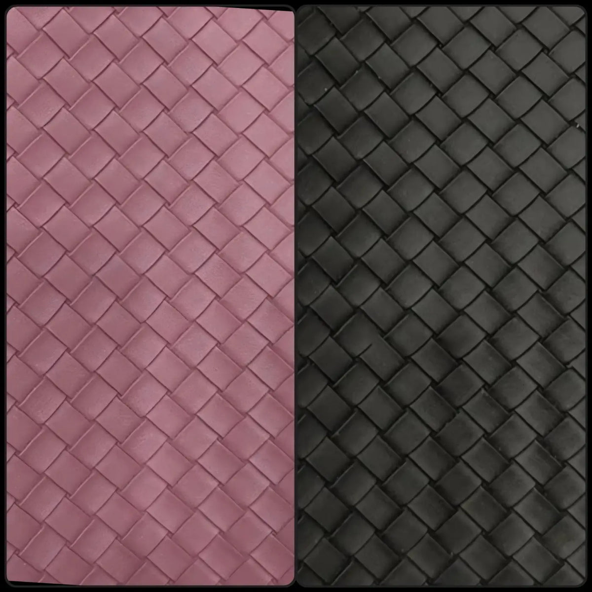 Kunstleder Flechtwerk Karo | Rollen 30 x 135 cm