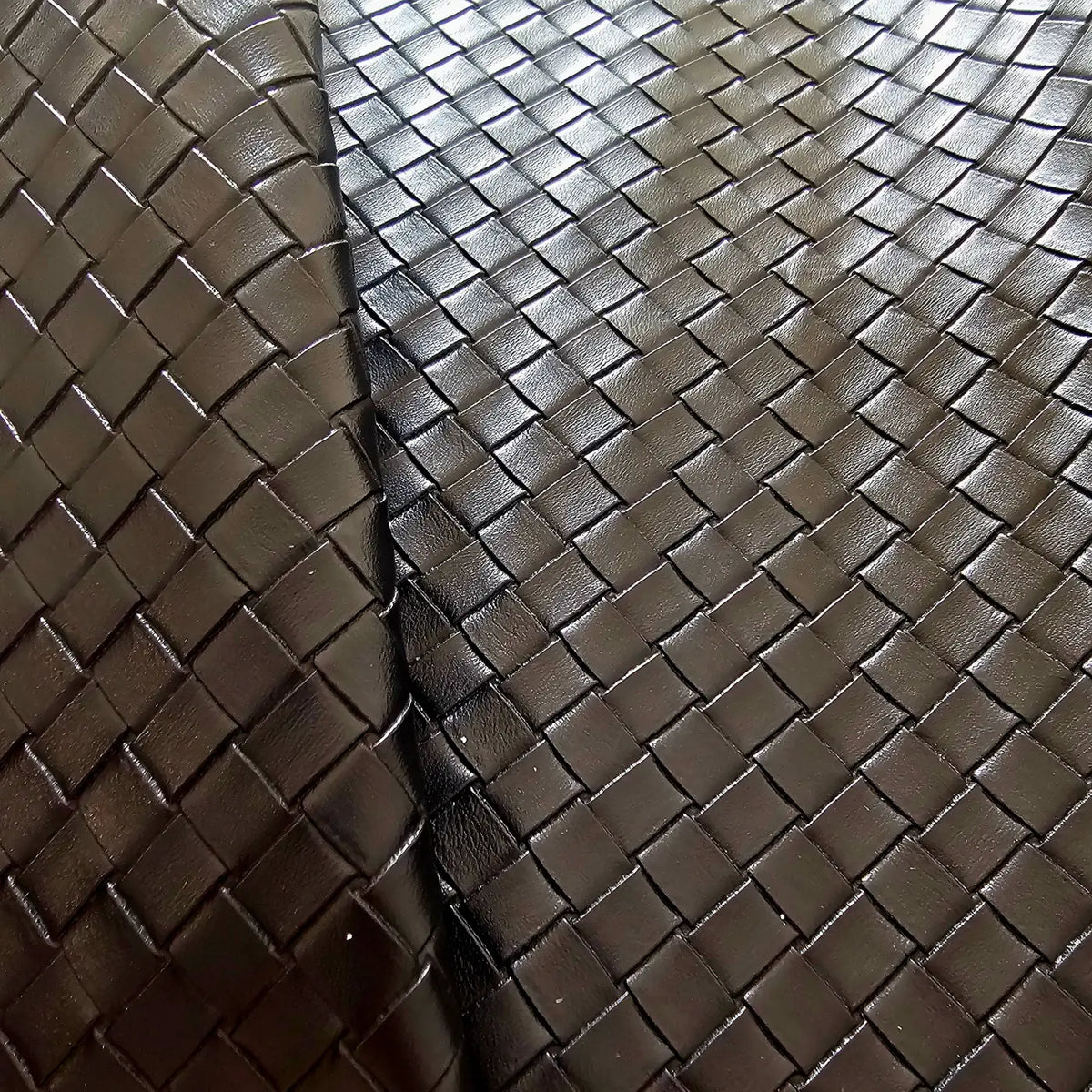 Kunstleder Flechtwerk Karo | Rollen 30 x 135 cm